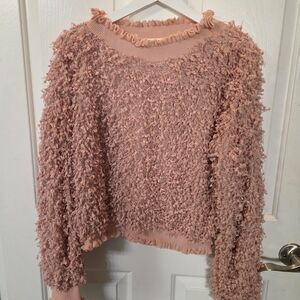 Molly Green Women's Pink Textured Sweater